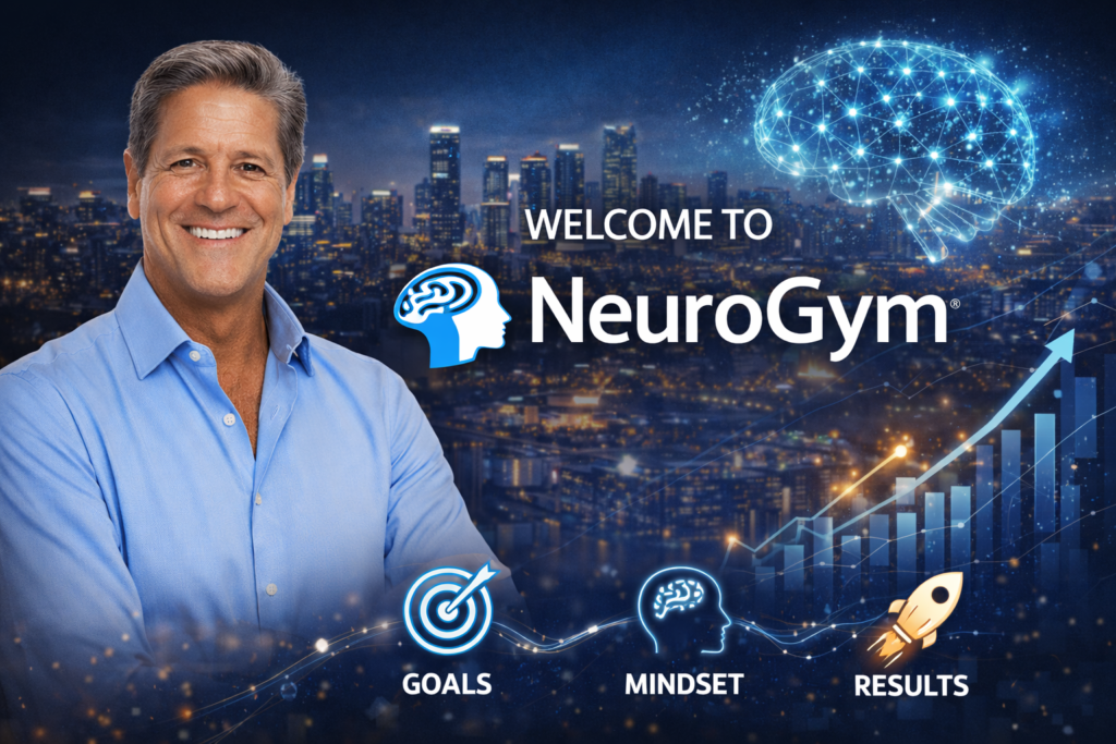 Wide visual illustrating neuroscience-based business training concepts with modern digital learning and growth-focused design elements